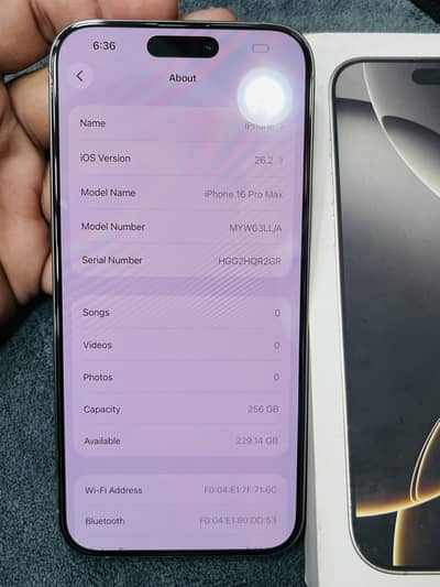 iphone 16Promax 256Gb JV