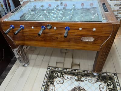 Glass top foos ball