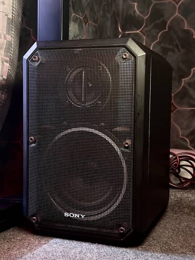 Dual Sony Speakers with AMPLIFIER & Cables