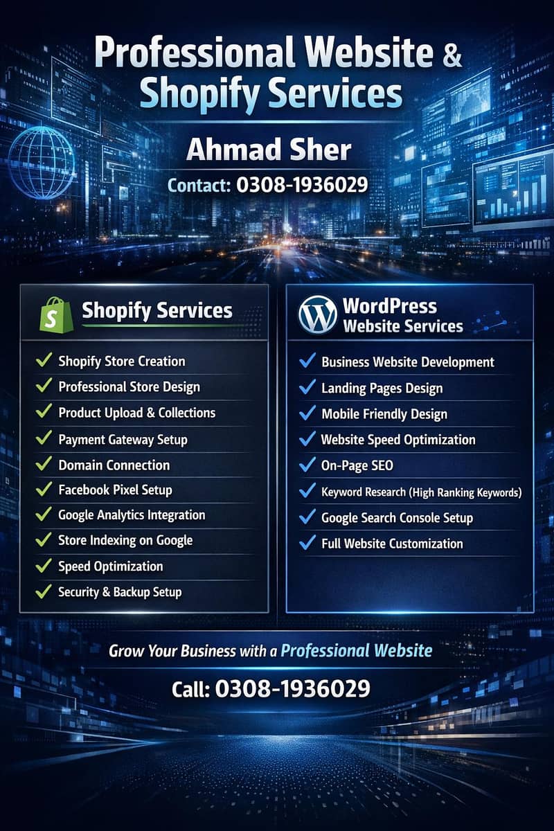 Professional Shopify & WordPress Website Developer 0
