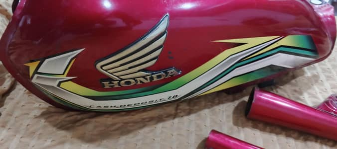 Honda CD 70 Model 2023 Genuine Fuel Tank and Tappy