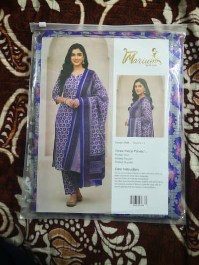 Girls three piece Unstitched printed suites