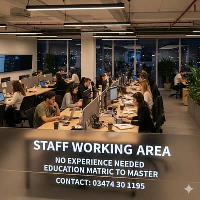 We are hiring male and female staff