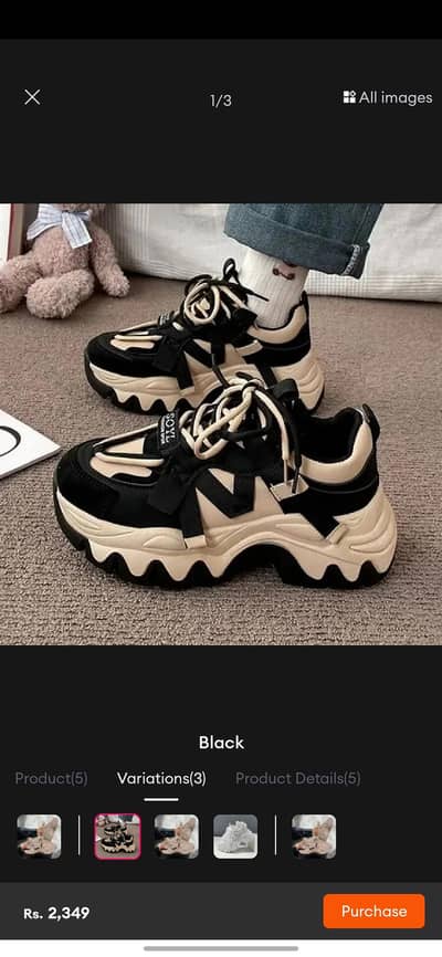 Sports Joggers High Heel Sneakers Shoes For Girls Joggers for Girls