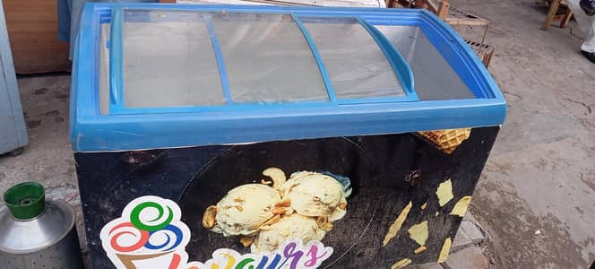 sliding door Ice cream freezer double door different price