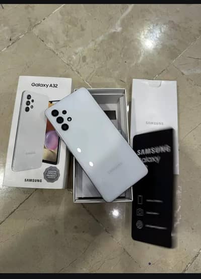 samsung a32 mobile phone with complete box