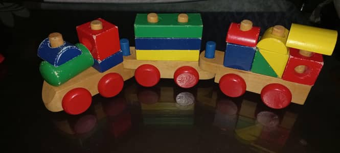 Melissa and Doug wooden stacking train toy
