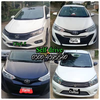 Self drive/ Rent a car without driver/ car rental/ Yaris/ Cultus/