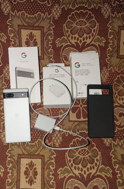 Google 6a 6/128gb pta approved Box, Charger Original Camera A1, 60 Fps