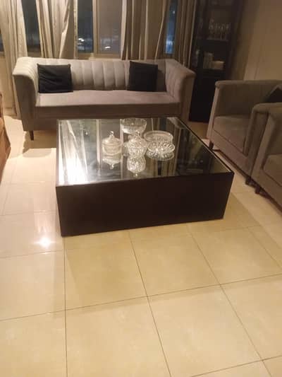 center table interwood with crystal item