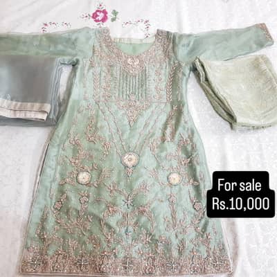 3 piece organza suit