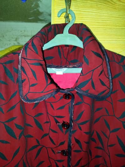Peacocks red leaf jacket"