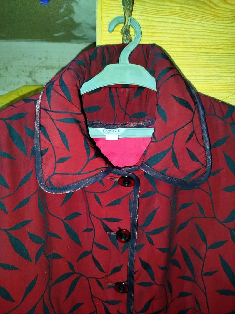 Peacocks red leaf jacket" 0
