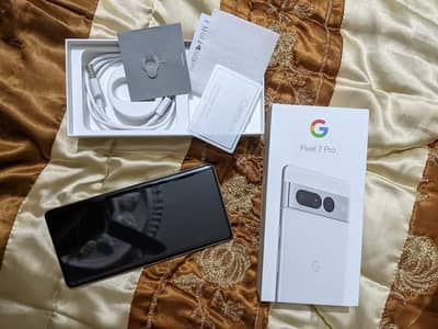 google pixcl 7 pro 12GB Ram 256GB full box Whatsapp no 03222352063