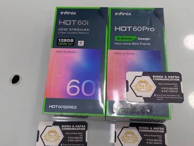 Infinix Hot 60i Hot 60 Pro 128GB Box Pack Non Active Mobile