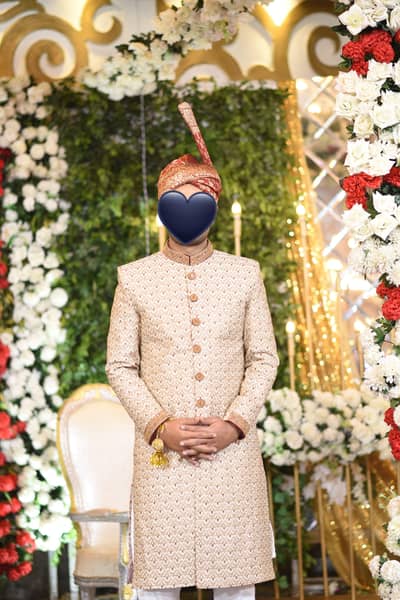 Sherwani with kulla & khussa