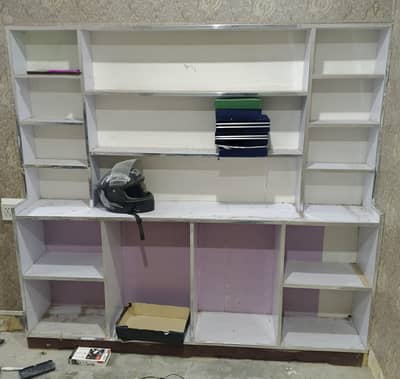 6*6 white shelf rack