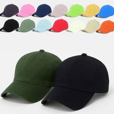 Caps with logo embroidery print available