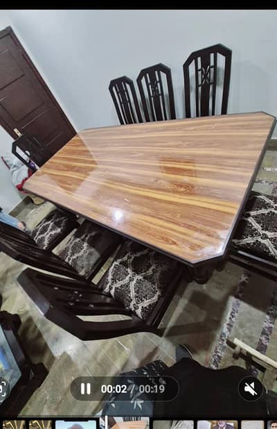 pure shesham wood dining table