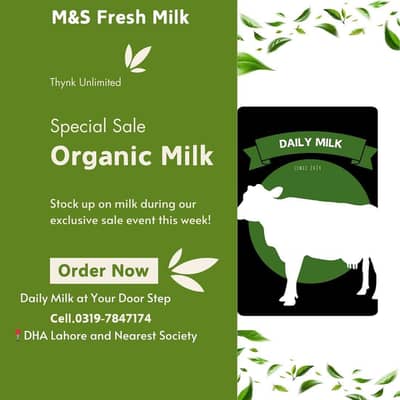 We Are Provided Fresh Milk at Your Door Step Monthly Bases