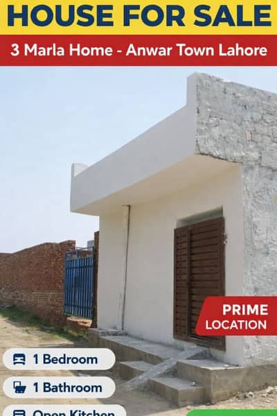 3 Marla Corner House for Sale – Anwar Town Lahore Near LDA Avenue
