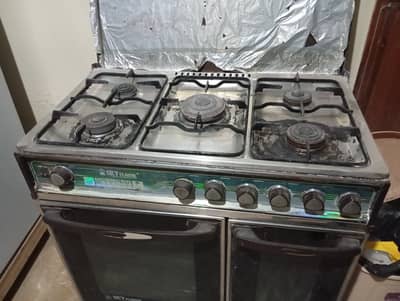 5 burners skyflame cooking range oven gulistan e johar