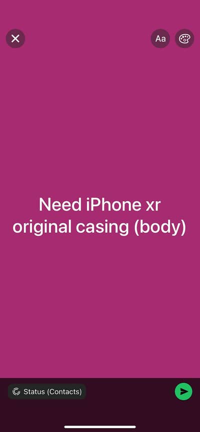 I need iPhone Xr original casing body urgent