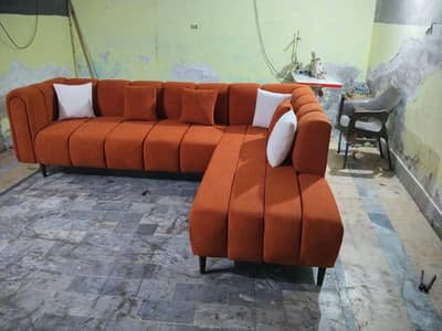 L shap sofa 6 seater towel fabric