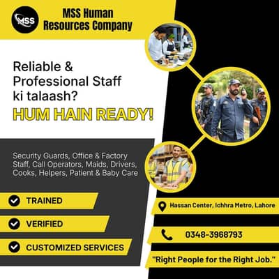 We Provide All type of Staff and Jobs like_HR_Admin_Manger_Office Staf