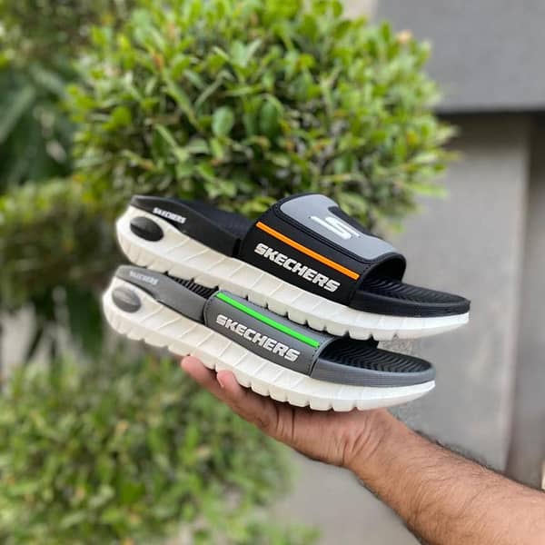 Premium Top Quality Imported Skecher OG Slides By kaku Baku
