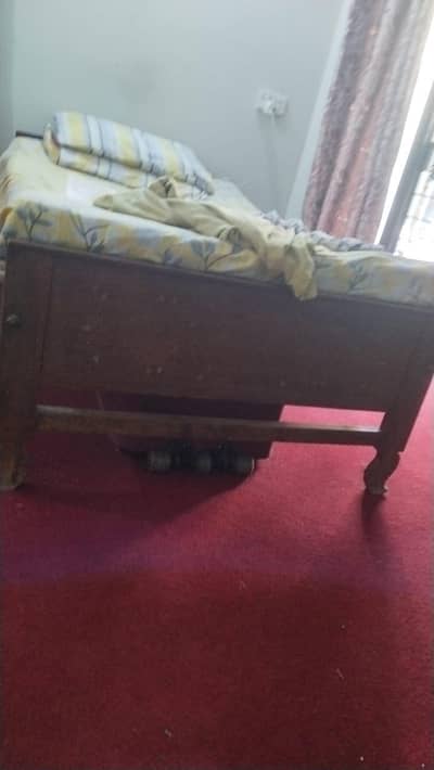 wooden single bed for sale