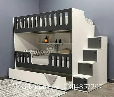 Bunk bed | Kid wooden bunker bed | Baby bed | Double bed | Triple bed