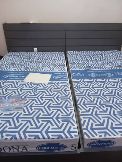 2 single beds (size of one bed = 6.5 x 3.5 )