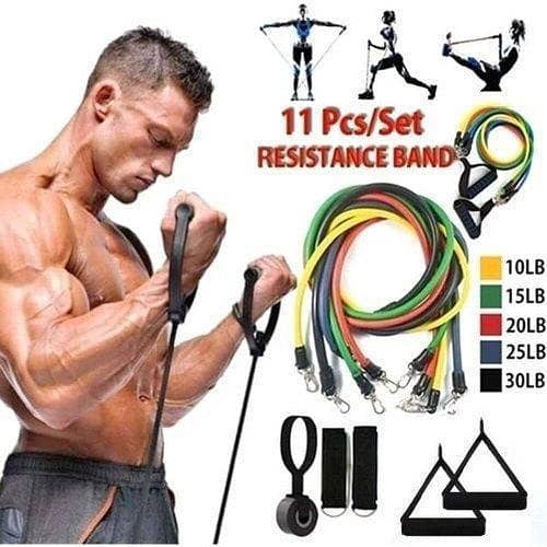 Power Exercise Resistance Band 5 in 1, Fitness Band set of 11 Piece Resistance Bands