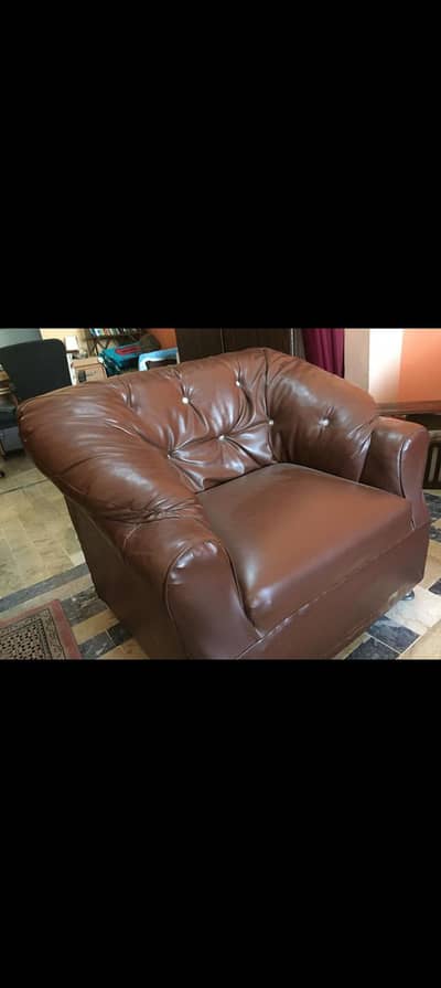 Seven Seater Leatherette Sofa