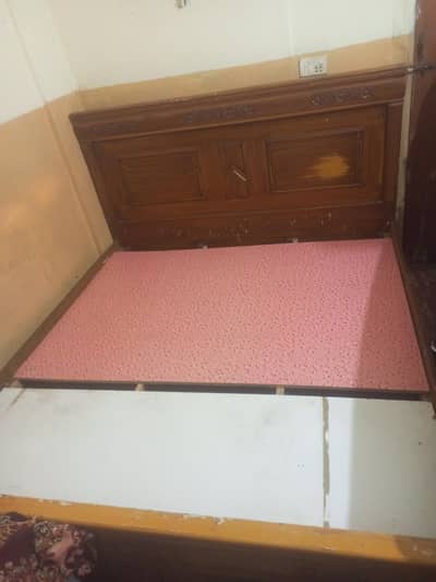 king size bed with foam 2 door wardrobe