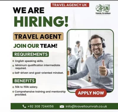 We Are Hiring: Sales Agent – Travel Agency (UK Based)