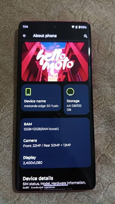 Motorola edge 50 fusion PTA 24/512 all okay
