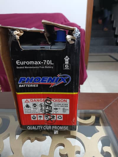 Phoenix Euromax-70L Dry Battery (Unused – Warranty Replacement}