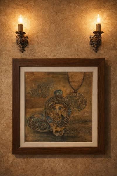 Large Hand-Painted Oil Canvas