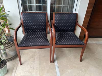 Imported David Edward Luxury Wooden Arm Chairs – Premium Office & Gues
