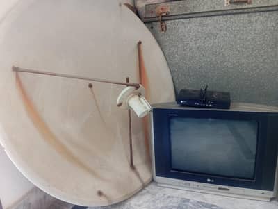 TV plus dish and reciver