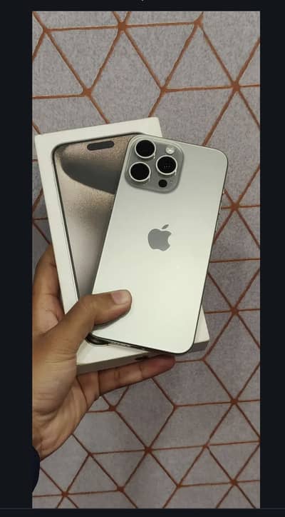 Iphone 15 pro max 256gb full box jv natural titanium