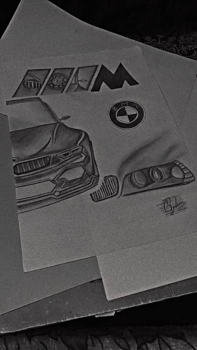 BMW M8 Handmade Sketch
