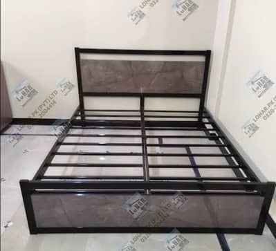 Queen size bed iron with mattress