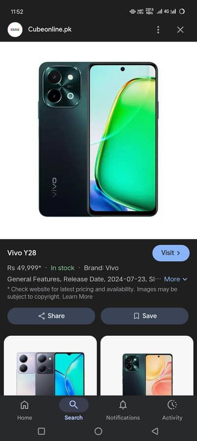 vivo y 28 8 128 lush condition