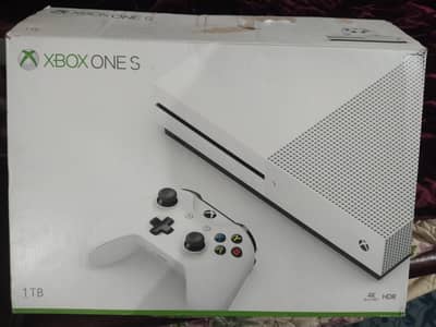 Xbox one s, 1tb storage, with one controller and box available.
