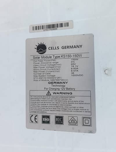 150 watt cells Germany solar penal
