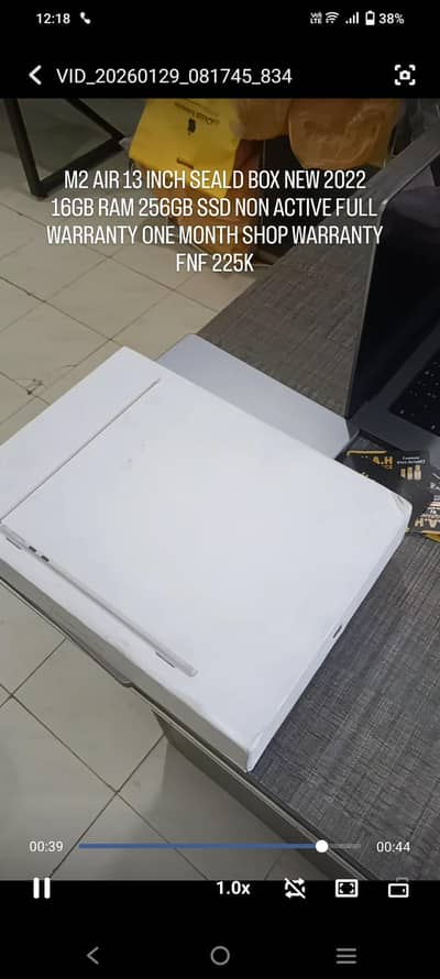 MACBOOK AIR M2 2022 13 INCH 16GB/256GB 10 MONTHS WARRANTY BRAND NEW