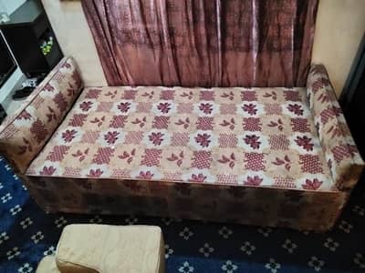 single bed. wooden